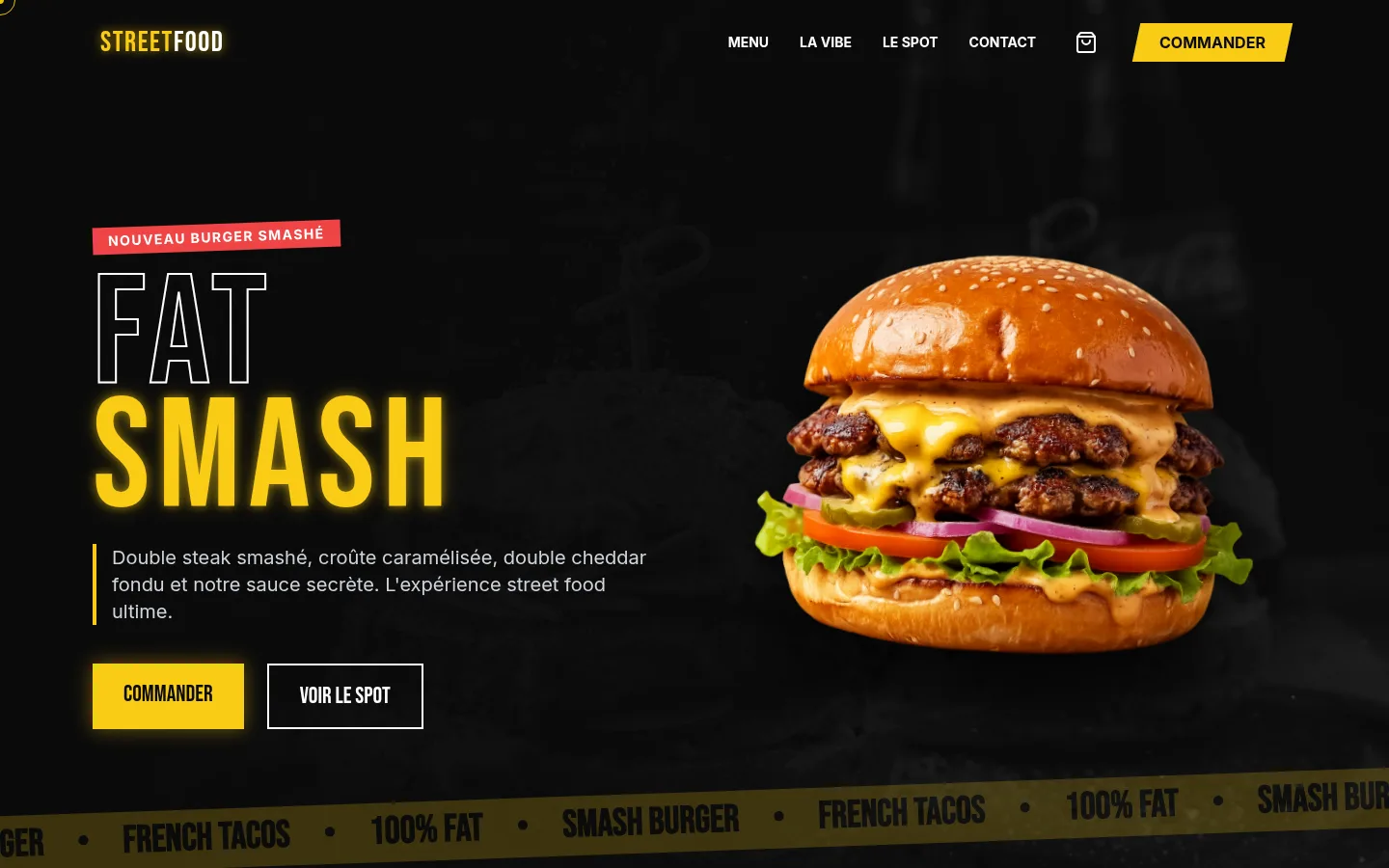 Apercu du projet Street Food